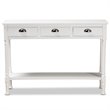 Bowery Hill White Finished Wood 3-Drawer Entryway Console Table