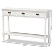 Bowery Hill White Finished Wood 3-Drawer Entryway Console Table