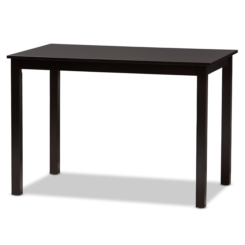 Bowery Hill Dark Brown Finished Wood 5-Piece Dining Set