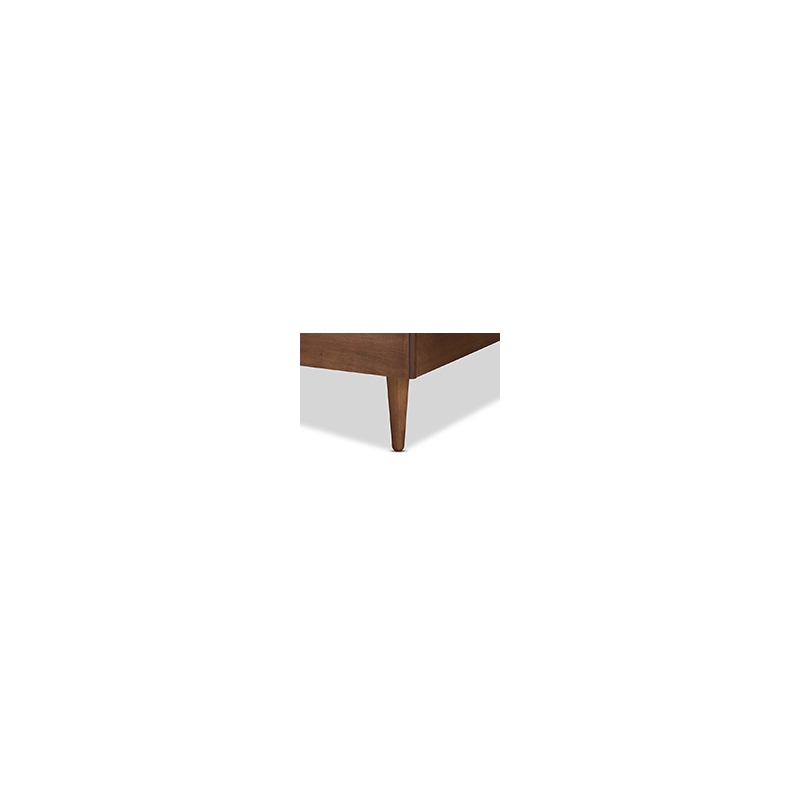 Bowery Hill Ash Walnut Finished Wood Queen Size Platform Bed
