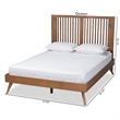 Bowery Hill Transitional Ash Walnut Finished Wood Full Size Platform Bed