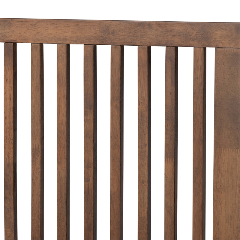 Bowery Hill Transitional Ash Walnut Finished Wood King Size Platform Bed
