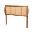 Bowery Hill Rubberwood Ash Walnut Headboard Rectangular Woven King 82.9