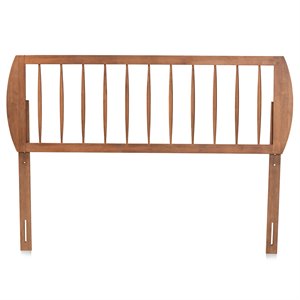 Bowery Hill Walnut Finished Wood Full Size Headboard