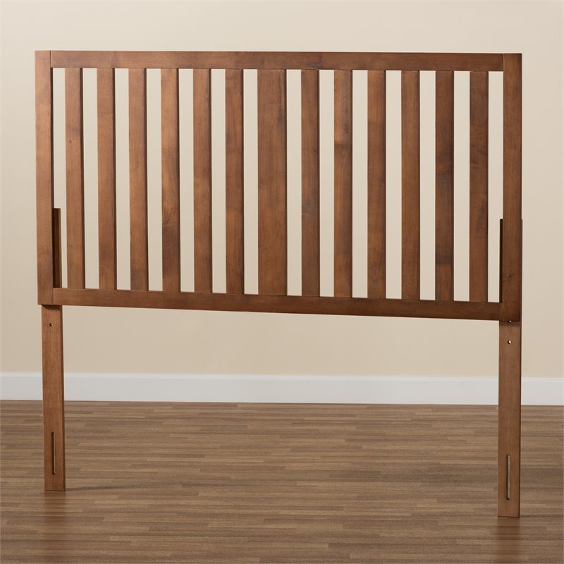 Bowery Hill Modern and Ash Walnut Finished Wood King Size Headboard
