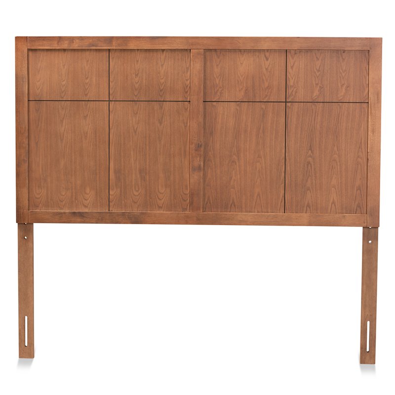 Bowery Hill Walnut Finished Wood Queen Size Headboard