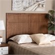 Bowery Hill Walnut Finished Wood Queen Size Headboard