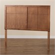 Bowery Hill Walnut Finished Wood Queen Size Headboard