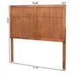 Bowery Hill Walnut Finished Wood Queen Size Headboard