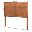 Bowery Hill Walnut Finished Wood Queen Size Headboard
