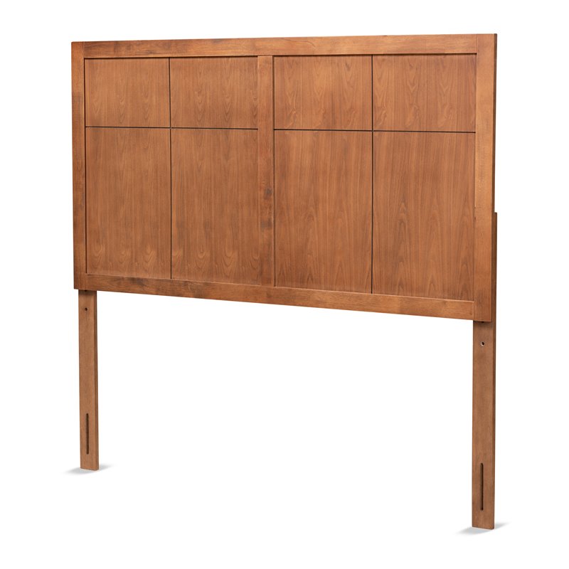 Bowery Hill Walnut Finished Wood Queen Size Headboard