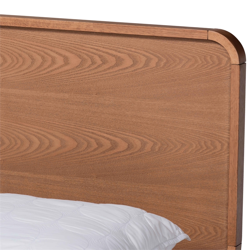 Bowery Hill Modern 3-Drawer Wood Full Size Bed in Ash Walnut