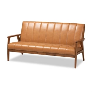 Bowery Hill Brown finished Wood 3-Piece Living Room Set