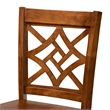 Bowery Hill Contemporary Walnut Brown Finished Wood 2-Piece Counter Stool Set