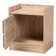 Bowery Hill Contemporary Walnut Finished Wood 2-Drawer Nightstand