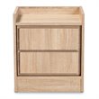 Bowery Hill Contemporary Walnut Finished Wood 2-Drawer Nightstand