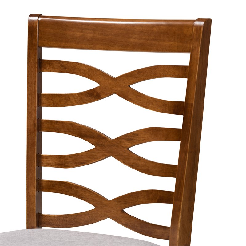 Bowery Hill Grey and Walnut Brown Finished Wood 5-Piece Dining Set