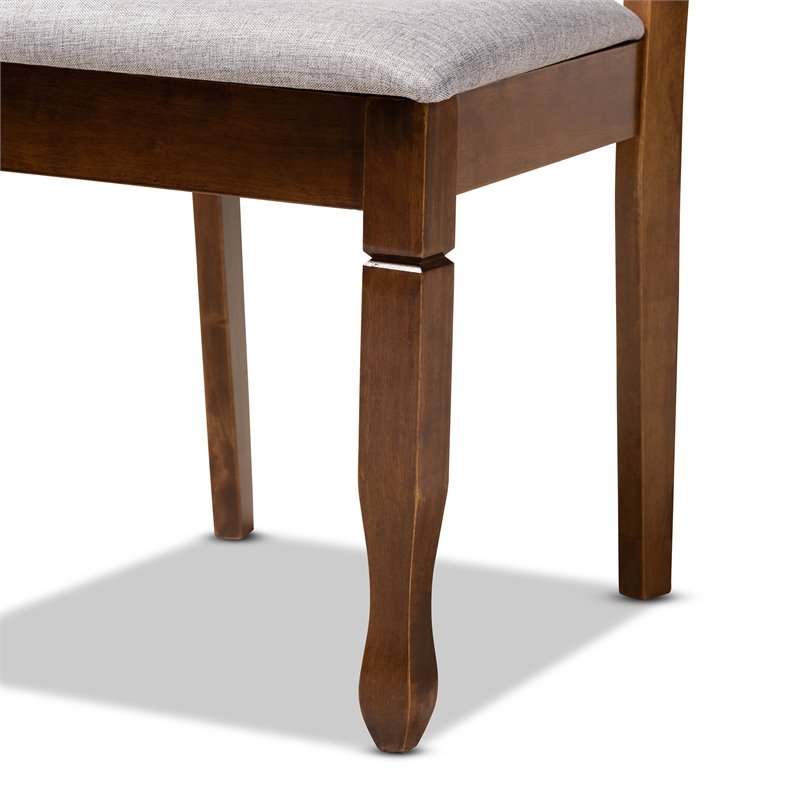 Bowery Hill Grey and Walnut Brown Finished Wood 5-Piece Dining Set