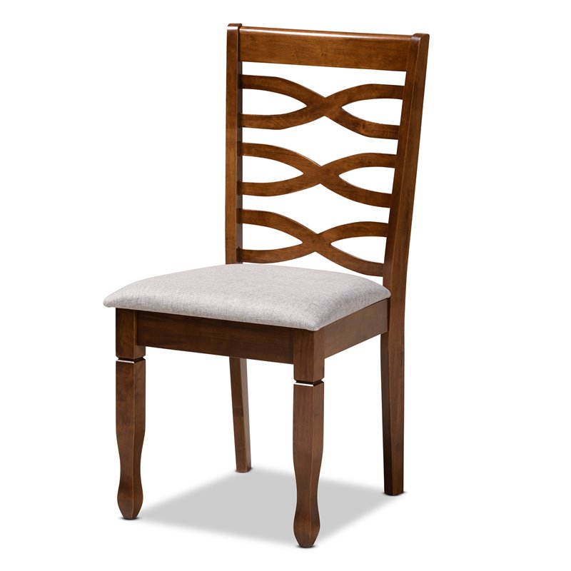Bowery Hill Grey and Walnut Brown Finished Wood 5-Piece Dining Set