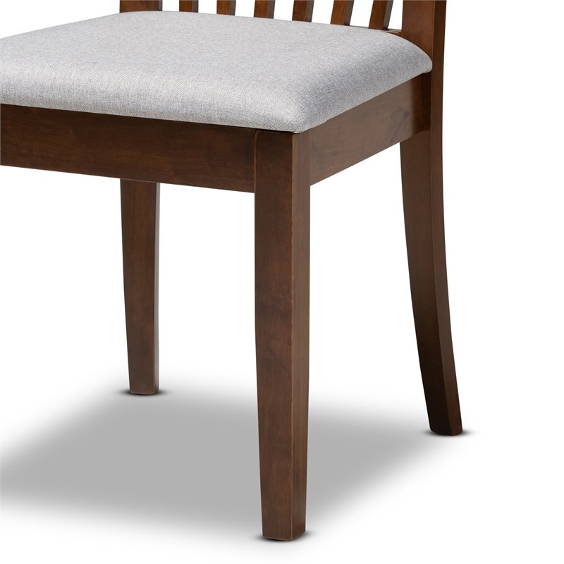 Bowery Hill Grey and Walnut Brown Finished Wood 5-Piece Dining Set