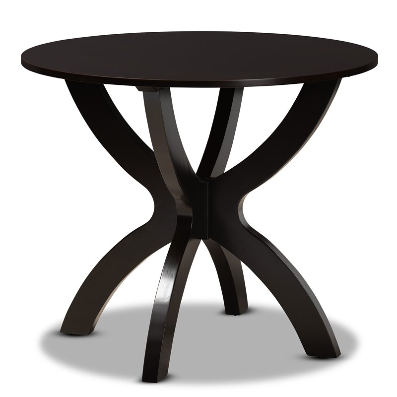 Bowery HillTransitional Dark Brown Finished Wood 5-Piece Dining Set