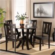 Bowery Hill Transitional Dark Brown Finished Wood 5-Piece Dining Set