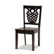 Bowery Hill Transitional Dark Brown Finished Wood 5-Piece Dining Set