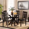 Bowery Hill Transitional Dark Brown Finished Wood 5-Piece Dining Set