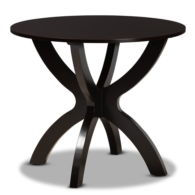 Bowery Hill Transitional Dark Brown Finished Wood 5-Piece Dining Set