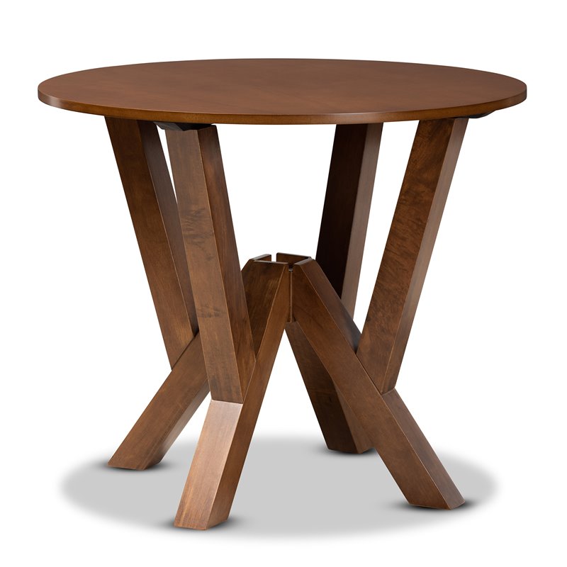 Bowery Hill Transitional Walnut Brown Finished Wood 5-Piece Dining Set