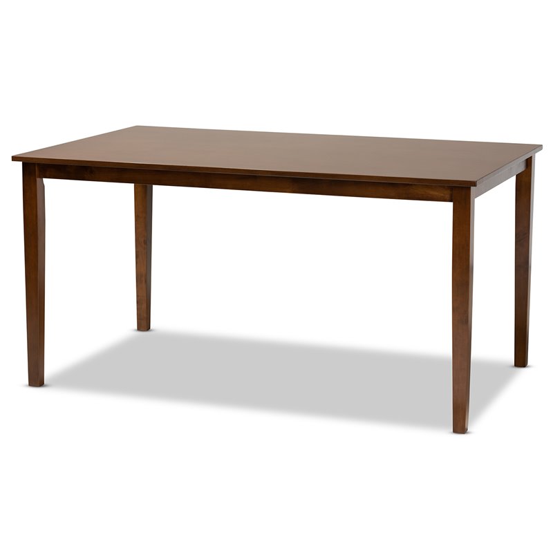 Bowery Hill Transitional Walnut Brown Finished Wood 7-Piece Dining Set