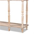 Bowery Hill Rustic Whitewashed Brown Finished Wood 3-Drawer Console Table