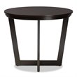 Bowery Hill Dark Brown Finished 35-Inch-Wide Round Wood Dining Table