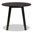 Bowery Hill Dark Brown Finished 35-Inch-Wide Round Wood Dining Table