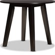 Bowery Hill Dark Brown Finished 35-Inch-Wide Round Wood Dining Table