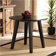 Bowery Hill Dark Brown Finished 35-Inch-Wide Round Wood Dining Table