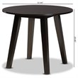 Bowery Hill Dark Brown Finished 35-Inch-Wide Round Wood Dining Table
