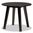Bowery Hill Dark Brown Finished 35-Inch-Wide Round Wood Dining Table