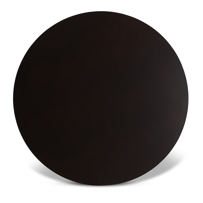 Bowery Hill Dark Brown Finished 35-Inch-Wide Round Wood Dining Table