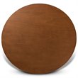 Bowery Hill Rubberwood Walnut Brown Dining Table Round 47.2