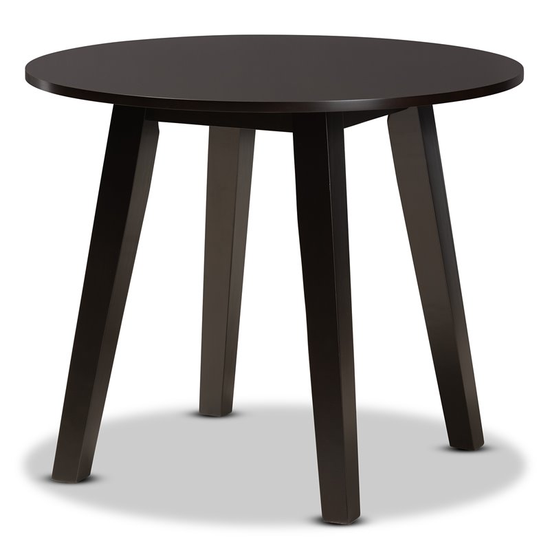 Bowery Hill Dark Brown Faux Leather Wood 5-Piece Dining Set