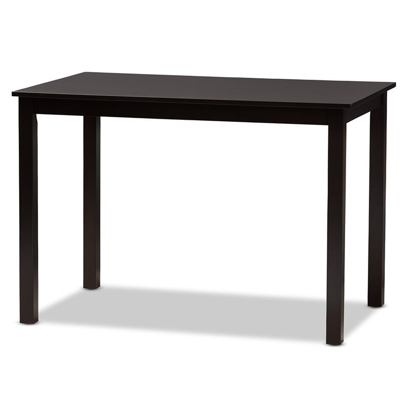 Bowery Hill Grey Upholstered and Brown Finished Wood 5-Piece Dining Set
