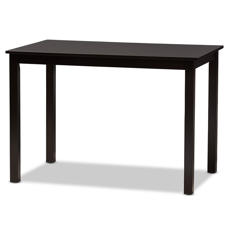 Bowery Hill Sand Upholstered and Brown Finished Wood 5-Piece Dining Set