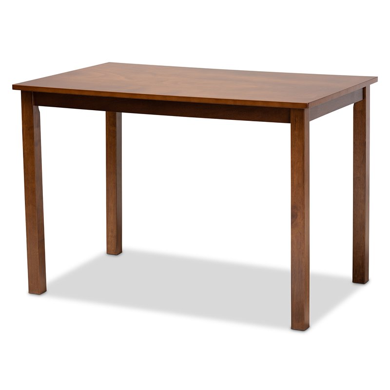Bowery Hill Grey Upholstered and Walnut Brown Finished Wood 5-Piece Dining Set