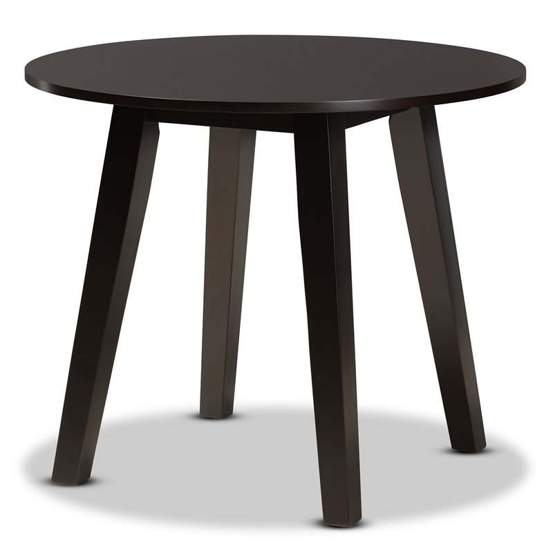 Bowery Hill Upholstered and Dark Brown Finished Wood 5-Piece Dining Set