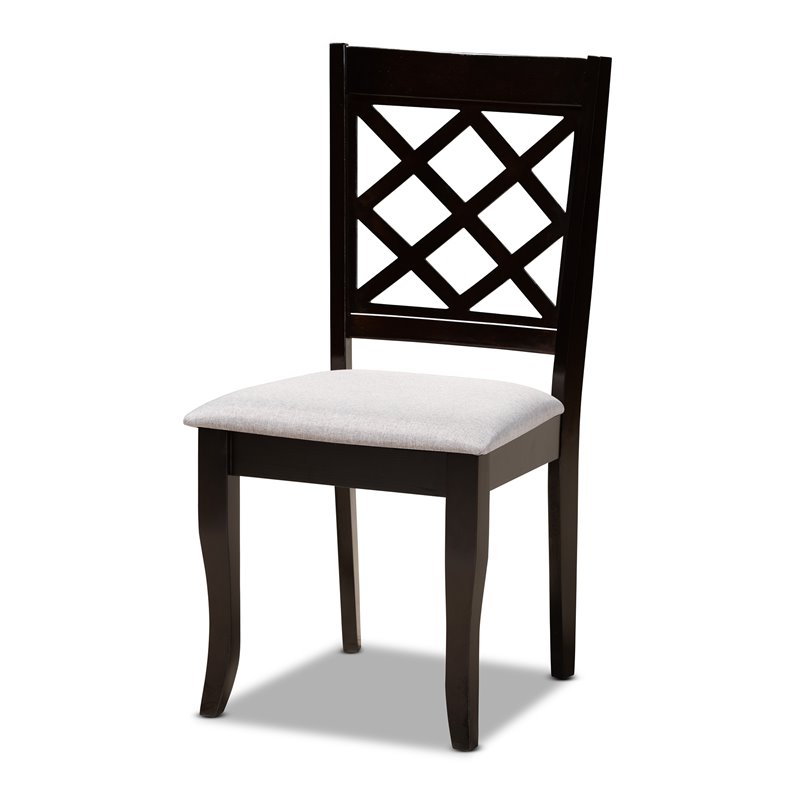 Bowery Hill Upholstered and Dark Brown Finished Wood 5-Piece Dining Set