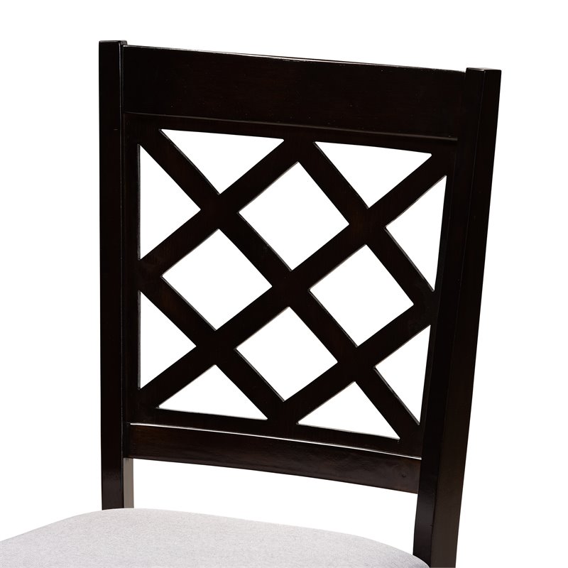 Bowery Hill Upholstered and Dark Brown Finished Wood 5-Piece Dining Set