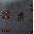 Bowery Hill Transitional Grey Fabric Upholstered Storage Trunk Ottoman