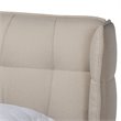 Bowery Hill Queen Size Light Beige Upholstered Platform Wingback Bed