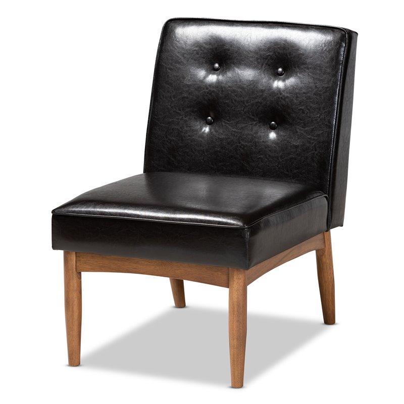 Bowery Hill Dark Brown Faux Leather 5-Piece Wood Dining Nook Set